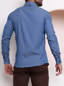 Men Shirts - Baby Blue - View 3