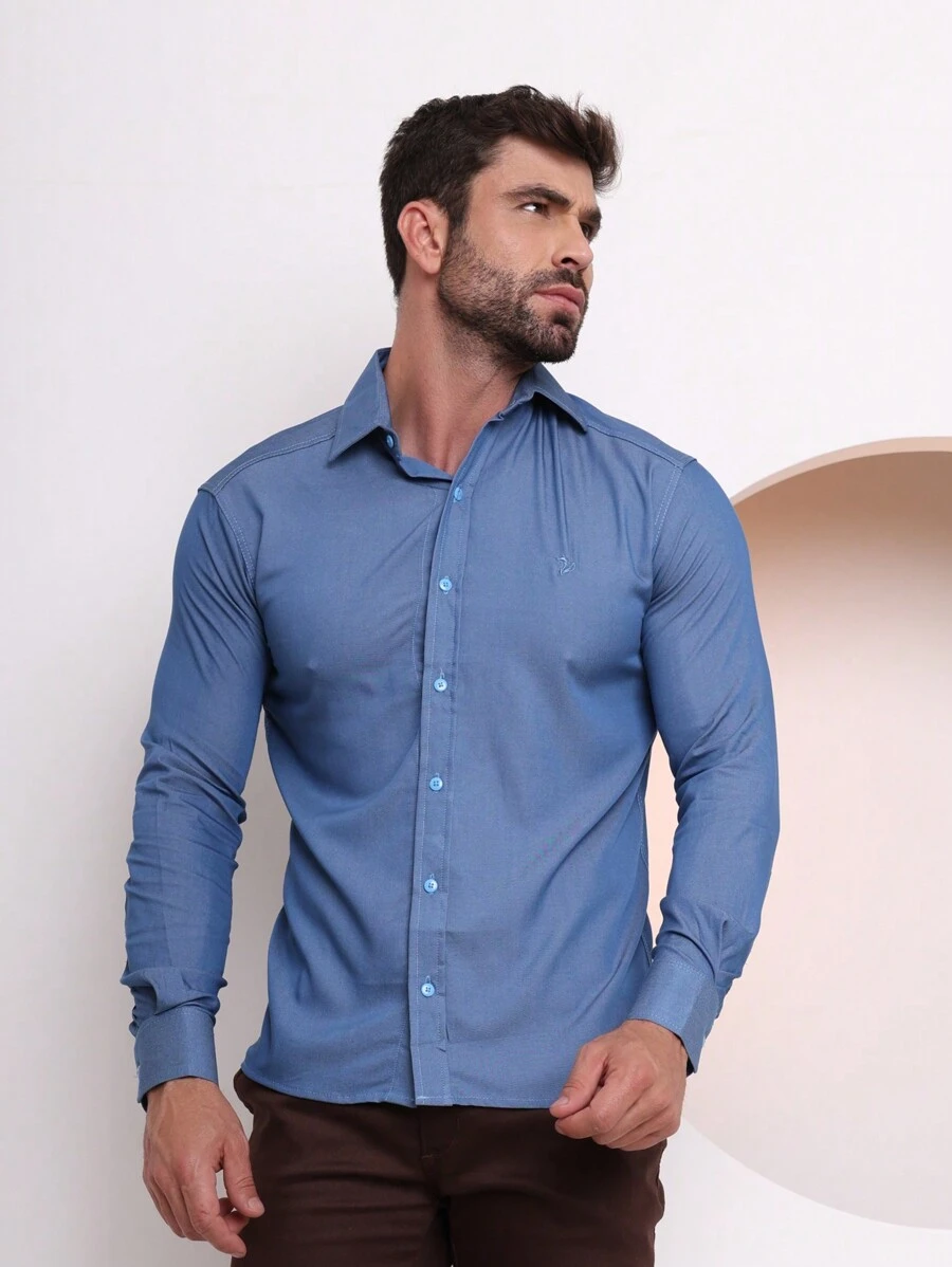 Men Shirts - Baby Blue - View 1