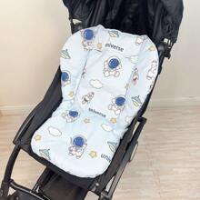 1PC Baby Stroller Seat Cushion For Boys Girls Cute Cartoon Space Soft Seat Liners Toddler Umbrella Stroller Insert Padding Carriage Cushion Breathable Stroller Mat Universal For Dinner Chair - Blue - View 6