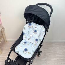 1PC Baby Stroller Seat Cushion For Boys Girls Cute Cartoon Space Soft Seat Liners Toddler Umbrella Stroller Insert Padding Carriage Cushion Breathable Stroller Mat Universal For Dinner Chair - Blue - View 7