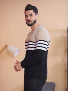 Men Sweaters - كاكي - مشاهدة 3