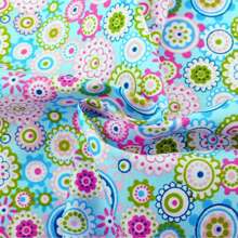 4 Stücke/Los Sonnenblumen Punkte Design bedruckter Stoff,ländlicher Blumenserie Köpergewebe, zum Selbermachen, Kopftuch, Patchwork, Bettdecke, Stoffbündel für Nähprojekte, Scrapbooking, Tecidos