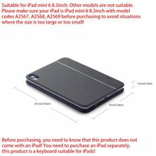 IPad Keyboard Case, Compatible With Ipad Mini 6 8.3-Inch, Magnetic Mount, Ultra-Thin Split Page, Wireless Keyboard, Backlit Keyboard - Dark Grey - View 2
