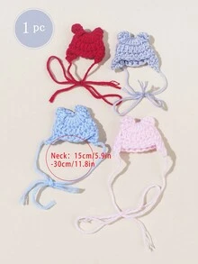 1個實色可愛鸚鵡裝飾針織帽子 - 彩色 - 查看 2