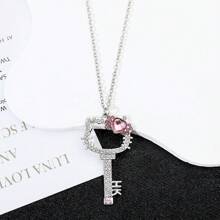 Sanrio 1 pieza Collar de Hello Kitty con colgante lindo de gato de la marca Sanrio, accesorio de figura de anime de dibujos animados, regalo dulce para niñas