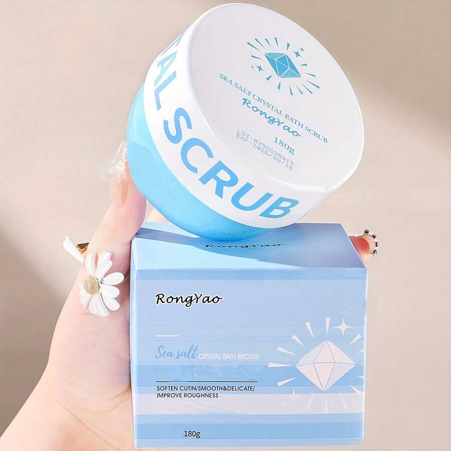 Sea Salt Crystal Exfoliating Scrub Bath Salt, Keratosis Pilaris