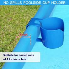 1pc  Blue Swimming Pool Storage Rack, A Pool Beverage Beer Cup Holder, Hand Sanitizer Holder, A Swimming Pool Cup Holder, A Storage Rack - Blue - View 3
