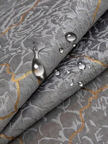 1pc Noble Jacquard Waterproof Sofa Cover With Golden Borders, Suitable For 1/2/3/4 Seater Sofa, All Seasons