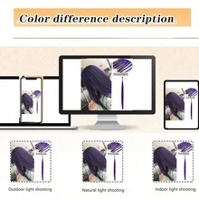 10 hebras de extensiones de cabello coloridas con punta en I, rectas y largas de 20 pulgadas, resistentes al calor, con efecto ombré, accesorios de cabello con micro anillo, adecuadas para uso diario y ocasiones festivas