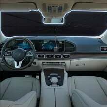 Sombrilla para Parabrisas de Coche, Parasol Plegable portátil,Bolsa de Almacenamiento, protección UV, Universal