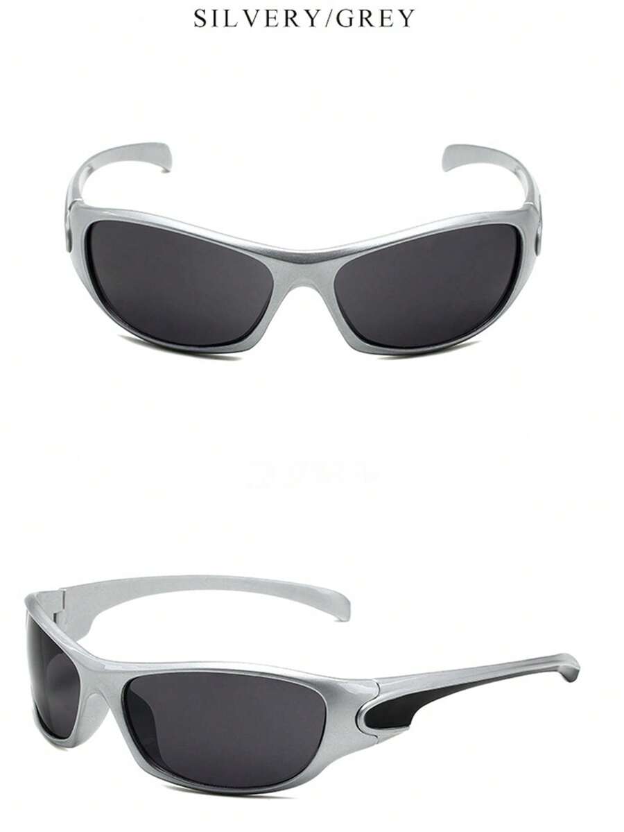 POLASUP 1pc Y2K Technology Electroplated Silver Full Wrap Fashion