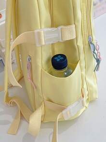 Children's Spring/Summer New Solid Color Simple Backpack, Unisex Casual Daypack - A - View 9