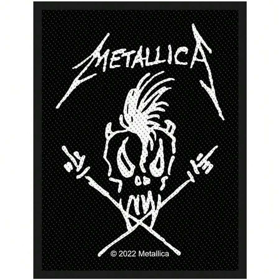 Metallica Scary Guy Standard Patch (Black/White) - Black and White - View 1