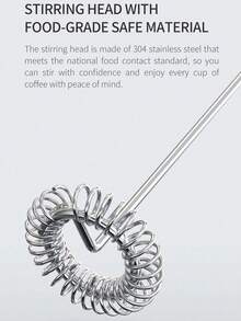 1入奶泡攪拌器手持式攪拌機，泡沫攪拌機，蛋拂器，使用手持電動奶泡器在家中製作美味咖啡飲品！ - 彩色 - 查看 5