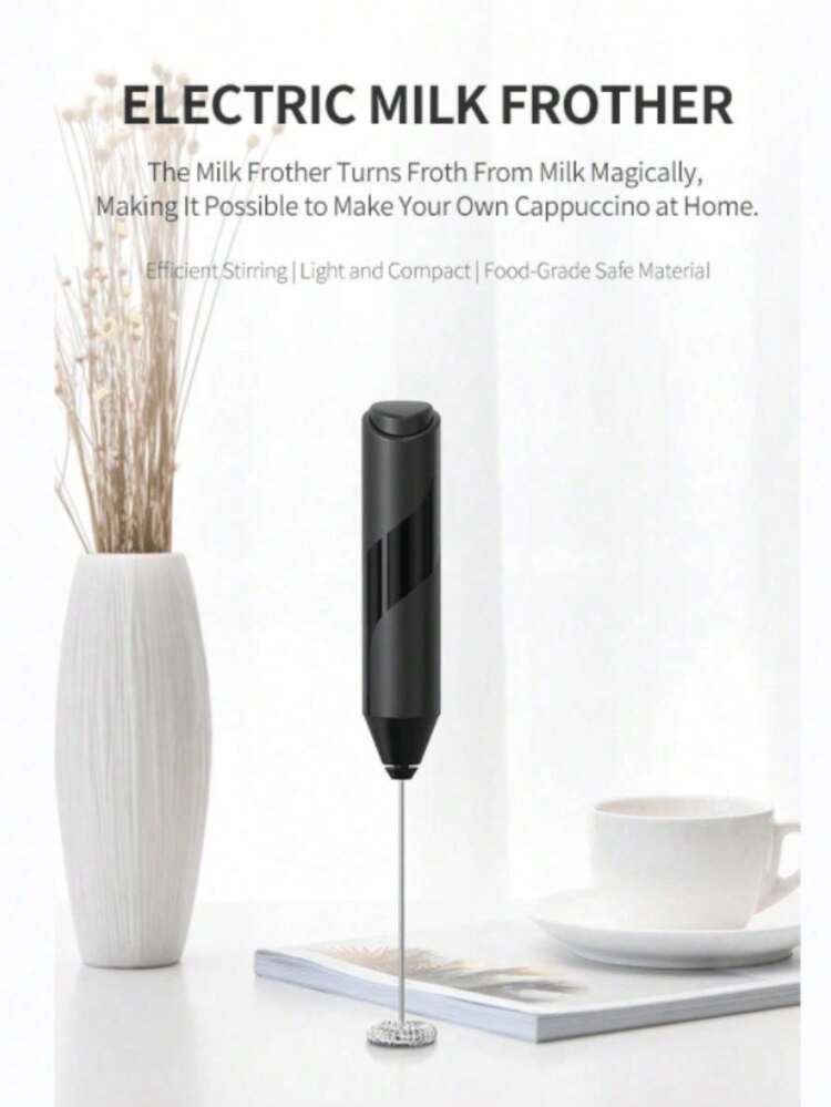 1入奶泡攪拌器手持式攪拌機，泡沫攪拌機，蛋拂器，使用手持電動奶泡器在家中製作美味咖啡飲品！ - 彩色 - 查看 3