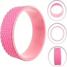 1pc Yoga Wheel Foam Roller,Targeted Muscle Roller For Deep Tissue Massage, Back Stretcher With Foam Padding - Pink - View 5