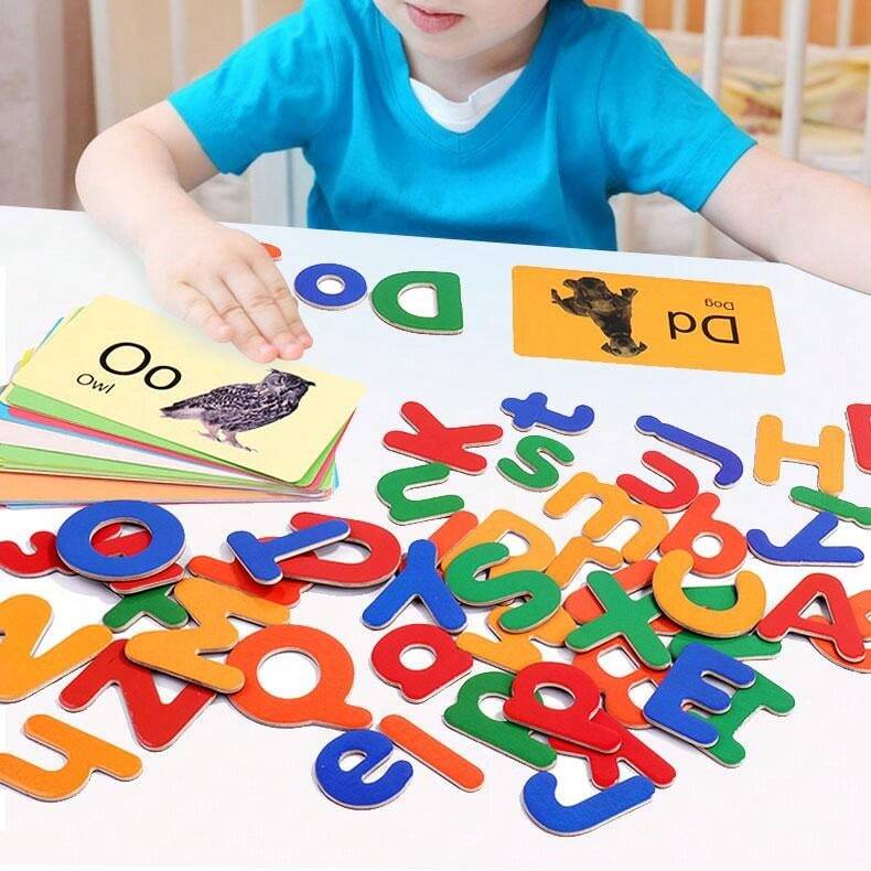 Alfabetiere Plastificato Per Bambini - Libretto A4 Con Lettere Stampatello E Corsivo, Made In Italy