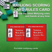 4 Pcs Of Mahjong Hand Cards With 2024 Version Large Mahjong Scoring Cards. Suitable For Parents Table Game. - Red - View 6