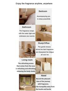 1pc 150ml Flameless Aroma Essence Oil Diffuser, Reed Diffuser With Fresh Scent For Bedroom, Living Room, Bathroom - gardenia - View 5