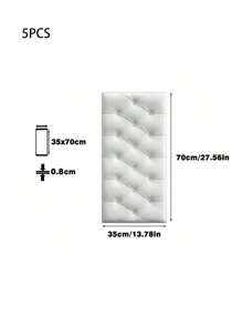 1/5/10pcs Anti-Collision Foam Wallpaper Self-Adhesive Soft Package 3D Wall Sticker Wall Edge Sticker Wall Thickening Pad For Headboard