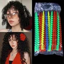 Plastic Spiral Perm Stick Heatless Hair Curler Women Curly Hair Rollers No Heat Curls Cold Perm Bar Barber Hair Styling Tool Hair Rollers For Women Hair Curler Heatless - Color Sent Randomly - View 8