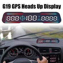 Velocímetro Reloj Accesorios para automóviles Recordatorio de alarma digital inteligente Medidor G19 HUD Pantalla de cabeza GPS de coche Brújula Medidor KM/H MPH - Negro - Ver 1