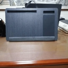 1pc Of Bamboo Laptop Table Lap Desk, Bed Table, Knee Desk For Home Office Use - Multicolor - View 7