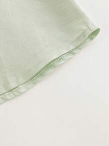 MARC&JANIE Young Girl Sweet And Lovely Bowknot And Lace Trimmed Short Sleeve Shirt, Summer - Green - View 9