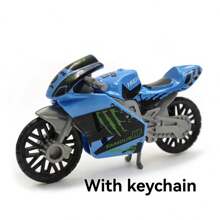 1入組不分男女迷你卡通合金3D機車鑰匙扣，可愛的玩具錢包掛飾，汽車/桌面/家居裝飾，派對禮物，最好的朋友禮物 - 彩色 - 查看 5