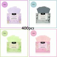 100 pièces Papier buvard, pack mini portable de feuilles absorbantes d'huile faciale, tissu de contrôle de l'huile de nettoyage du visage, papier buvard doux convenant pour la peau grasse et les voyages, disponible en 4 couleurs