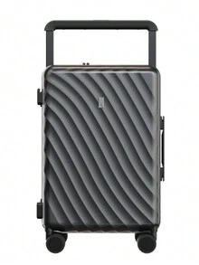 1入20英寸PC材料通用輪式登機行李箱，旅行手提箱，寬拉桿旅行推車箱，TSA海關鎖密碼包，男女高容量托運行李，手提行李，遠足學校假日蜜月度假留學畢業假日必備旅行配件理想禮物選擇男孩女孩學生情侶 - 黑色 - 查看 1