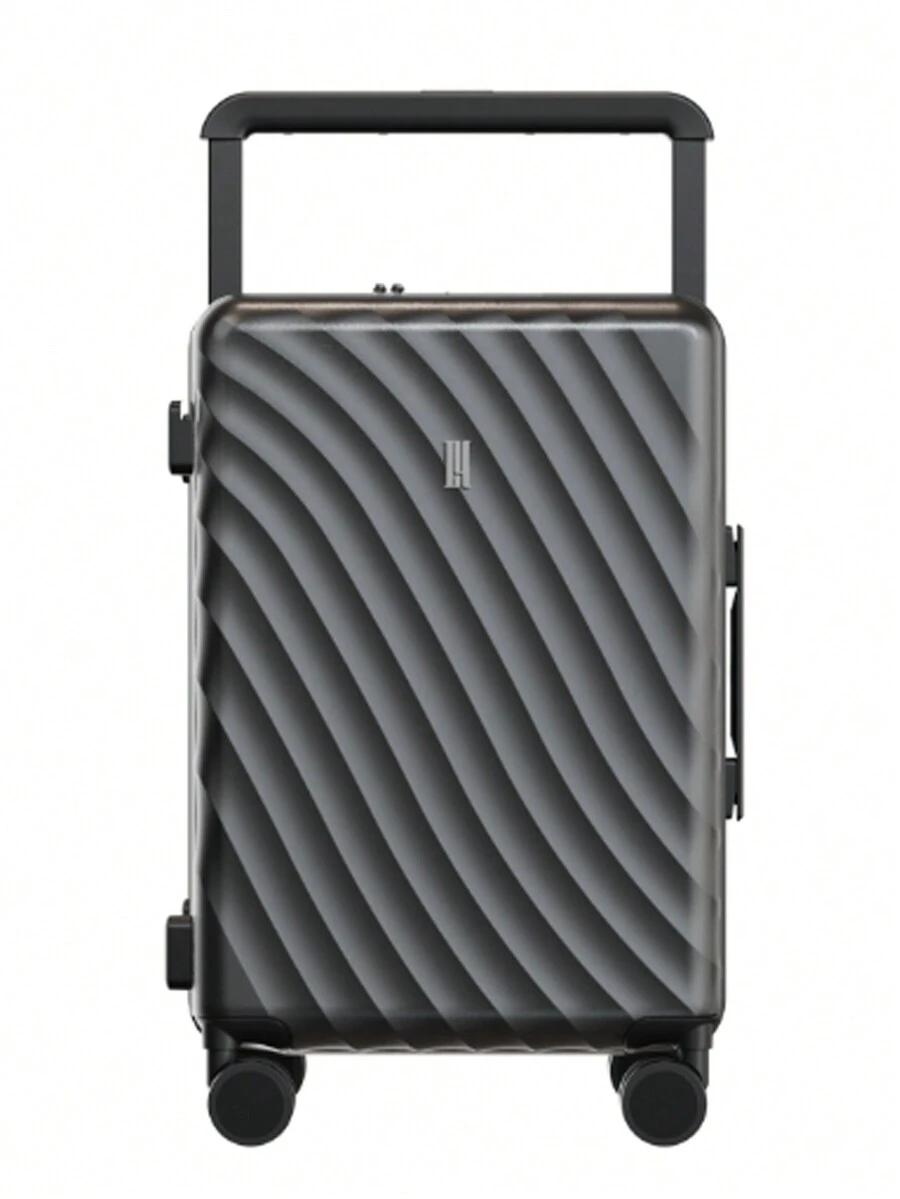 1入20英寸PC材料通用輪式登機行李箱，旅行手提箱，寬拉桿旅行推車箱，TSA海關鎖密碼包，男女高容量托運行李，手提行李，遠足學校假日蜜月度假留學畢業假日必備旅行配件理想禮物選擇男孩女孩學生情侶 - 黑色 - 查看 1