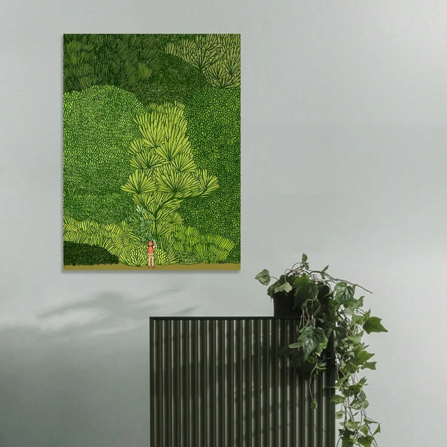 Rừng Xanh Khám Phá Rừng Xanh Poster Dán Tường Nghệ Thuật - Tranh In Hoạt Hình Màu Xanh Lá Cây Không Khung - Nghệ Thuật Tự Nhiên Hiện Đại Cho Phòng Khách Trang Trí Tường Văn Phòng Tại Nhà - Nhiều màu - Xem 1