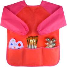 Waterproof Art Smock, Kids Art Aprons Children's Art Smock Long Sleeve With 3 Roomy Pockets (Paints And Brushes Not Included) - Multicolor - View 10