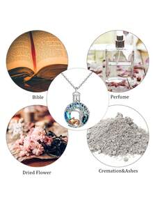 Pet Ashes Cremation Memorial Necklace Jewelry - Multicolor - View 8