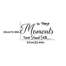 CQLY Wall Decals Peel And Stick Removable In These Moments Time Stood Still Wall Stickers DIY Wall Art Decor For Home Bedroom Living Room Kitchen - Black - View 8