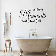 CQLY Wall Decals Peel And Stick Removable In These Moments Time Stood Still Wall Stickers DIY Wall Art Decor For Home Bedroom Living Room Kitchen - Black - View 3