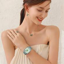 6条柔软硅胶防水运动表带，兼容 41mm、40mm、38mm、45mm、44mm、46mm、42mm、49mm，适用于 Ultra、SE、Series 10、9、8、7、6、5、4、3、2、1 - 彩色 - 查看 4
