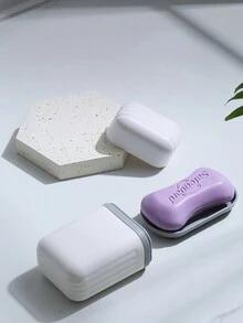 Hộp xà phòng di động 1 CÁI, Hộp xà phòng chống bụi và thoát nước kín, thích hợp cho du lịch leo núi và lưu trữ doanh thu hoang dã có nắp, Hộp sang trọng nhẹ Hộp xà phòng mini -Niêm phong, Hộp xà phòng du lịch để đi xe đạp du lịch, kết hợp hàng ngày. - Xám - Xem 2