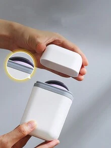 Hộp xà phòng di động 1 CÁI, Hộp xà phòng chống bụi và thoát nước kín, thích hợp cho du lịch leo núi và lưu trữ doanh thu hoang dã có nắp, Hộp sang trọng nhẹ Hộp xà phòng mini -Niêm phong, Hộp xà phòng du lịch để đi xe đạp du lịch, kết hợp hàng ngày. - Xám - Xem 3