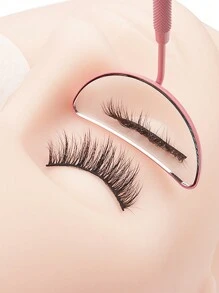 1pc Stainless Steel Eyelash Grafting Crescent Inspection Mirror For Beauty Lash Inspection