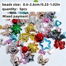 20g 0,6-2,6cm Hạt màu acrylic với nhiều hình dạng và màu sắc tươi sáng có thể được sử dụng làm vòng tay tự làm, đồ trang trí và phụ kiện dây chuyền điện thoại, phụ kiện ốp điện thoại - Nhiều màu - Xem 2