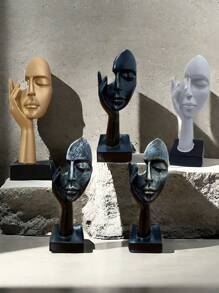 1pc Đồ trang trí bằng Polyresin, Đồ trang trí thiết kế hình kim loại sáng tạo cho đồ trang trí nhà Quà tặng tốt nhất - Vàng - Xem 4