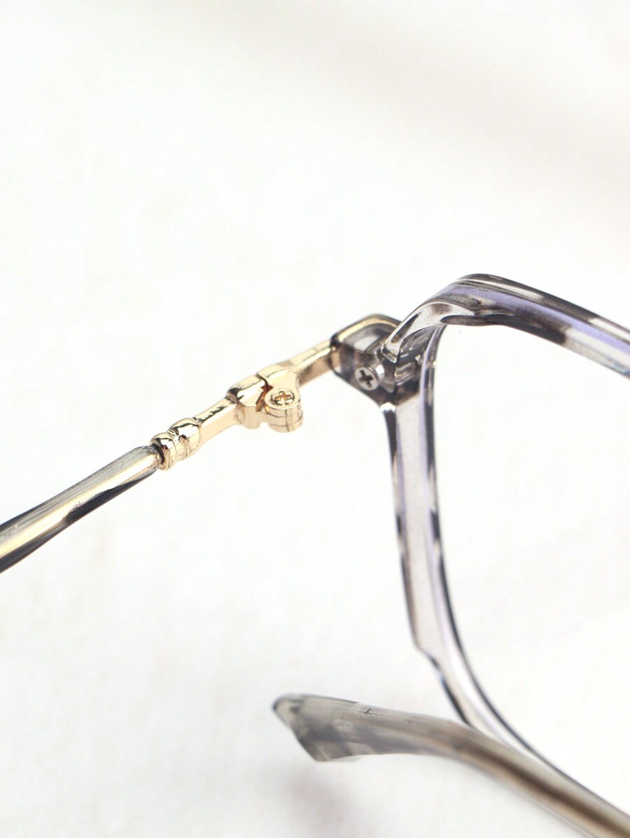 Geometric Frame AntiBlue Light Eyeglasses Clear Glasses Accessories