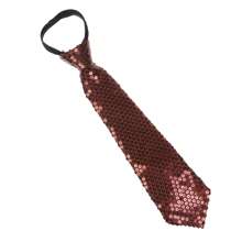 1pc Sequined Zipper Ties For Men, Glitter Sparkly Paillette Adjustable Pre-Tied Zip Necktie, Shinning Sequins Dance Party Magic Show Stage Performance Costume Tie
