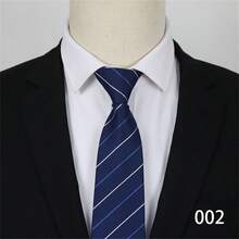 1 chiếc cà vạt công sở chính thức 8cm/3,15in có khóa kéo dành cho nam nữ chú rể cưới cà vạt sọc xanh rộng thùng thình Cà vạt chuyên nghiệp, quà tặng sinh nhật, quà tặng Ngày của Cha, nhiều kiểu dáng cho bạn lựa chọn - Nhiều màu - Xem 7