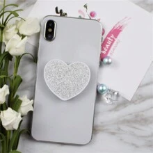 1 pieza Soporte de teléfono con corazón de dibujos animados y colores múltiples, adecuado para teléfonos móviles y tabletas compatibles con y Android, regalo para cumpleaños, familia y amigos, agarre de teléfono de empuje y tracción, accesorios de teléfono - Multicolor - Ver 17