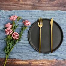 60 Pack Gauze Cheesecloth Napkins Wrinkled Table Napkins Soft Cotton Cloth Napkins Rustic Decorative Napkins For Weddings Party Dinner Table Everyday Use, 20 X 20 Inch - 霧霾藍 - 查看 4