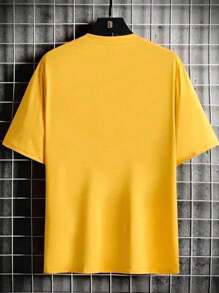 Men T-Shirts - 黃色 - 查看 2