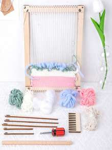 Weaving Loom Kit,  Wooden Tapestry Looms, Warp ​Frame ​Loom Heddle Bar For Weave Board Weaver Tapestry Beginner - Apricot - View 1